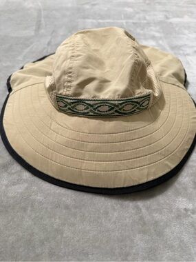 Sunday Afternoons Adventure Sun Hat Tan & Green & Black Trim Size Medium